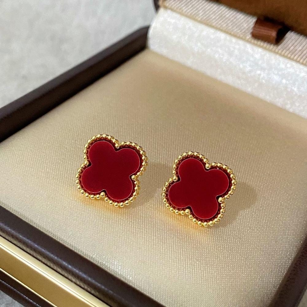 Retro Classic Fashion Four-leaf Clover Earrings - New Luxury Elegant Stud Earrings for Women