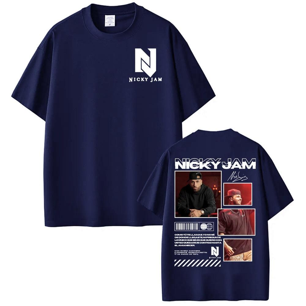 

Rapper Nicky Jam Album Tour Graphic T Shirts Unisexs Clothing Fashion Hip Hop Street T Shirt Cotton Comfort Short Sleeve Tshirts 4XL