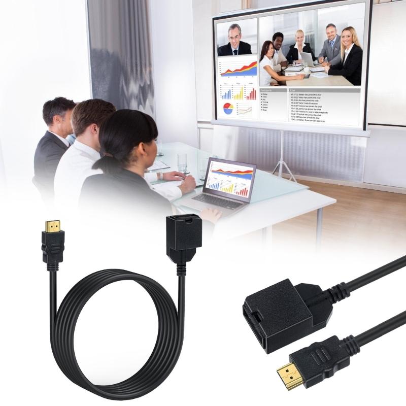 Premium HDMI1.4 Cord Hdmis Extension Cord Supports Clear 1080p Video Audios Transfer Highly speed With Ethernet 1.5m Black