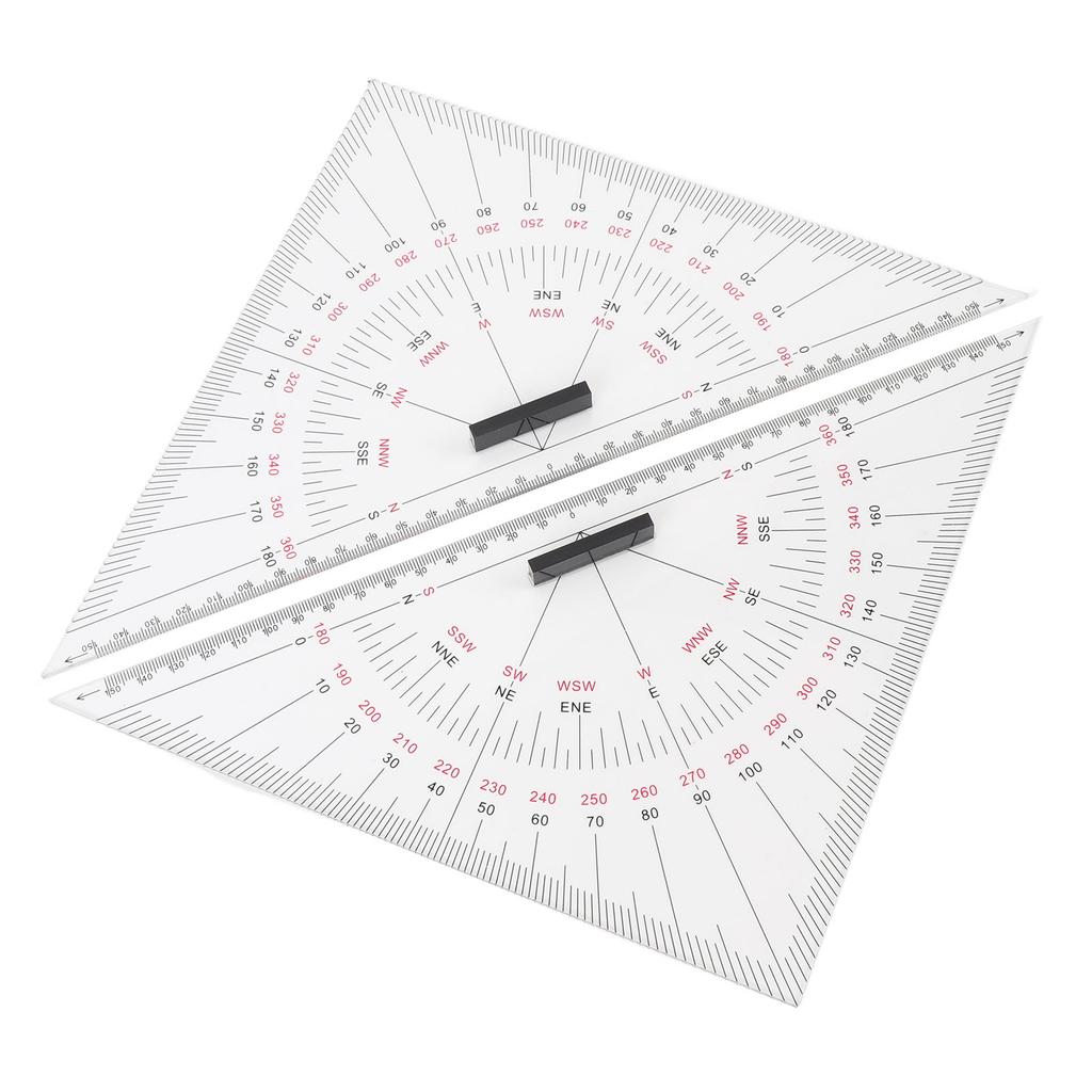 Zeichnungsdreieck mit Skala Präzise Skala Transparent 300mm Acryl Einfach zu bedienen für die nautische Navigation