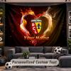 Wall Hanging Tapestry Custom Nameracing club de lens Pattern Personalized Printed Fabric Wall Decor