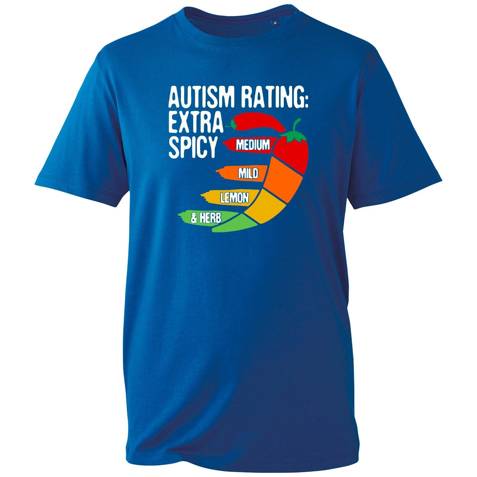Autism Awareness Autism Rating Extra Spicy Funny Autistic Spoof Xmas T-Shirt 2XL