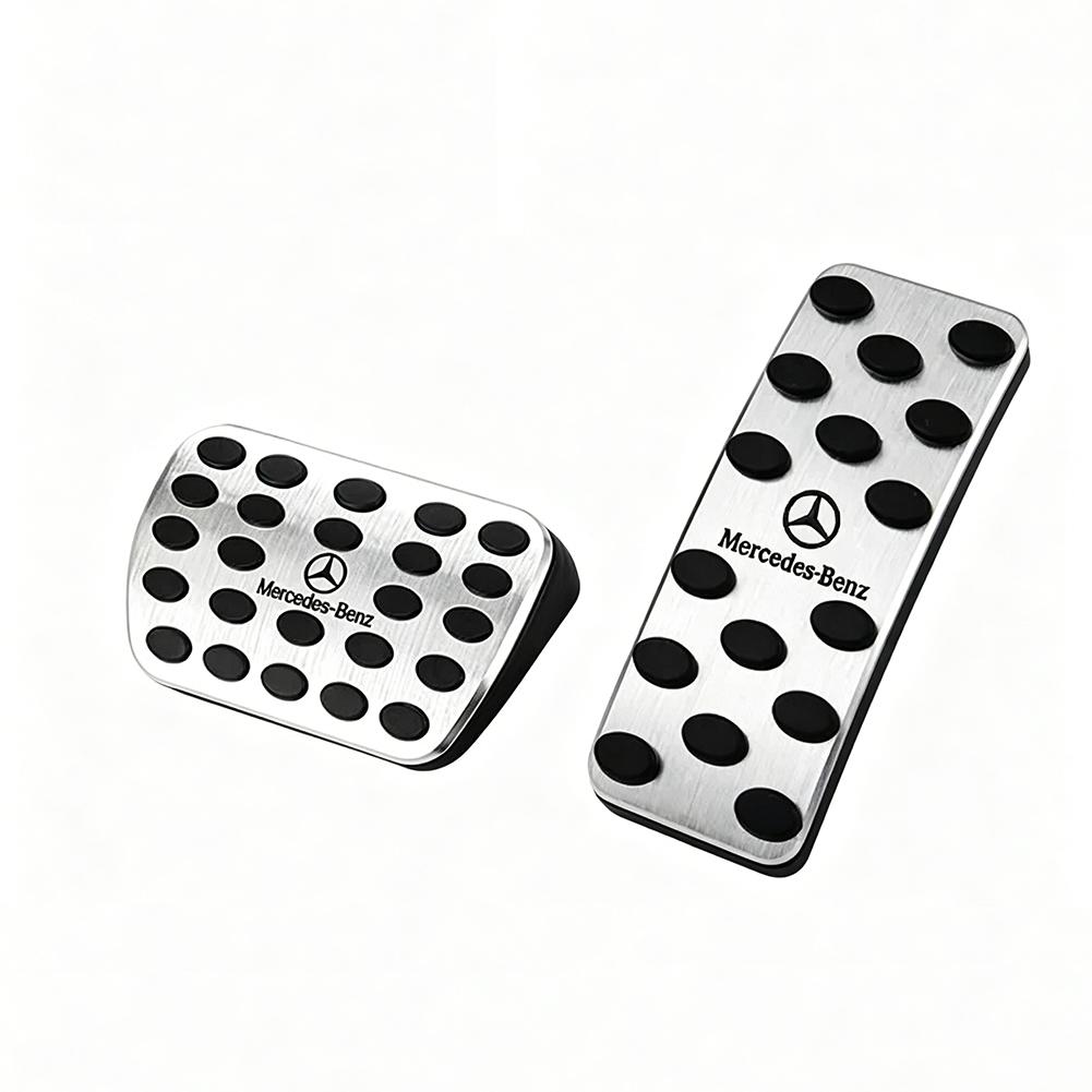 MEA4 Non-Slip Pedal Covers Aluminum Brake Accelerator Foot Pedal Interior Refit Parts For Mercedes Benz A B C E S GLC GLE GLS CLS GLB
