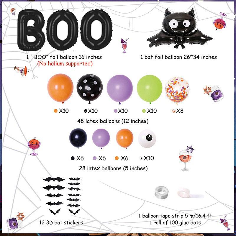 New Halloween Balloon Arch Set Balloons Ghost Festival Party Decoration Balloons