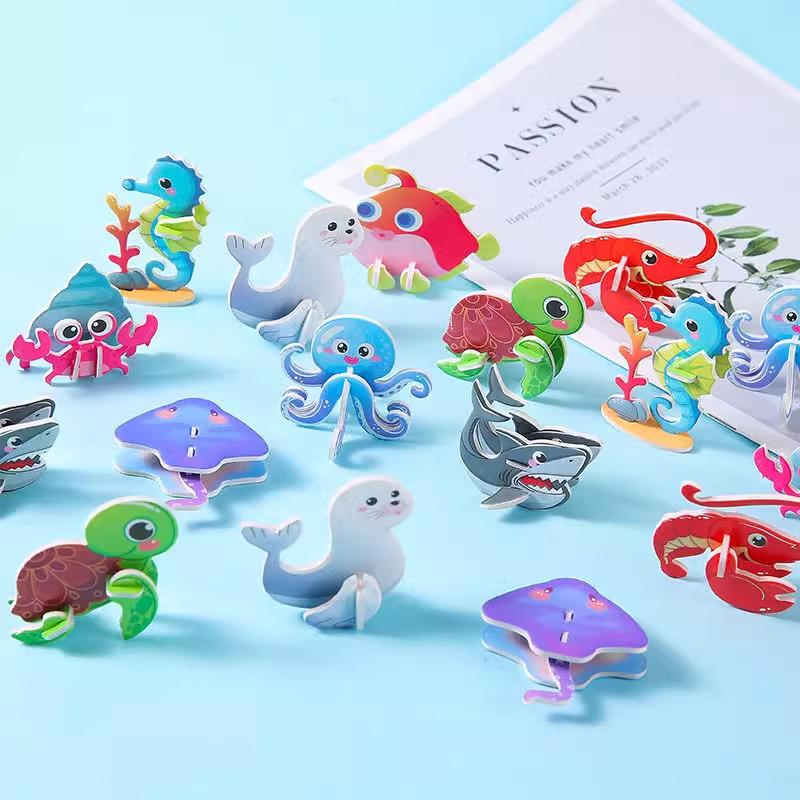 Puzzle stereo cu insecte 3D: Jucării creative DIY Jigsaw pentru educația timpurie