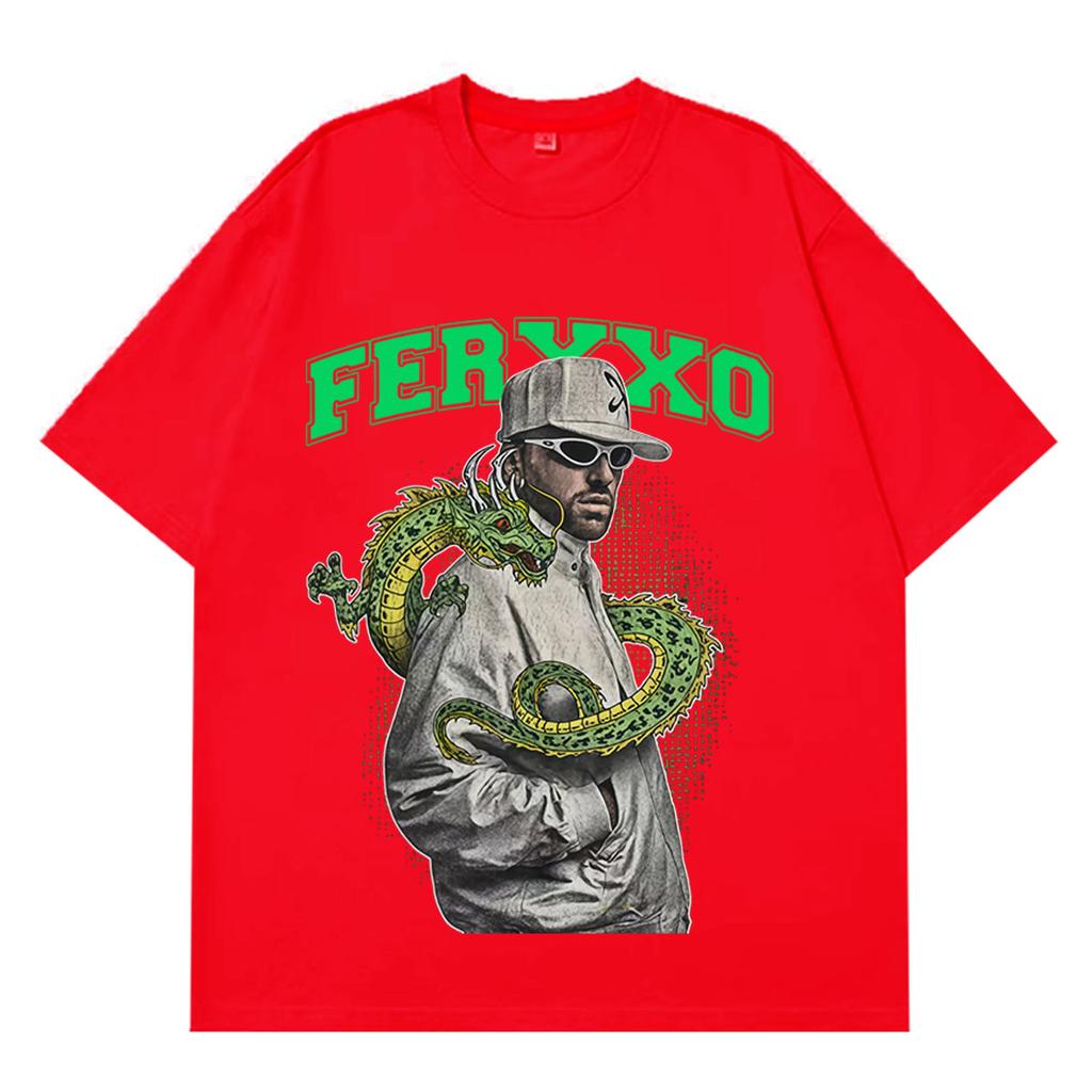 Rapper Feid Ferxxo Tour 2026 Print Tees Unisex Unisex Vintage Hiphop Tshirts Shortsleeved Casual Loose Cotton Tshirts Streetwear