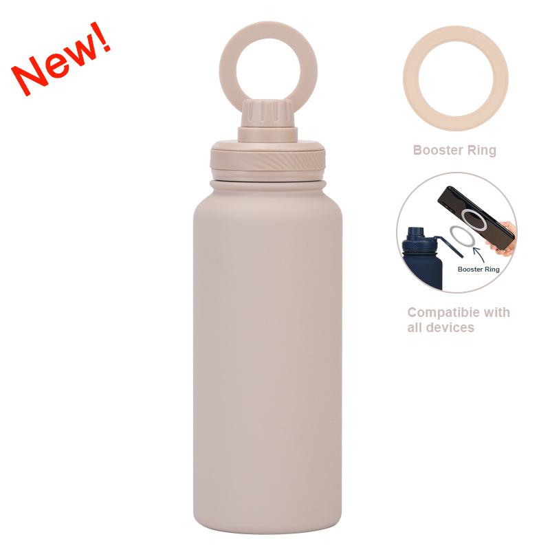 Mobile Phone Magnetic Bracket Water Cup Outdoor Large Capacity 1L Thermos Cup Stainless Steel Sports Kettle
