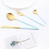 18pcs Colorful Cutlery Set Tableware Set Stainless Steel Dinner Knife Fork Spoon Matte Polishing Dinnerware Set