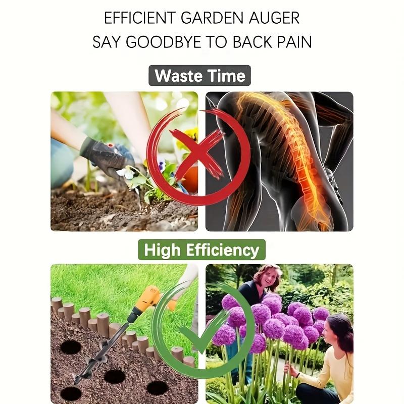 Robuster Gartenbohrer mit ergonomischem Griff & für Spitze -Setzling- Langlebige Kohlenstoffstahlkonstruktion, Bohrer für Gartenarbeit, Gemüseanpflanzung