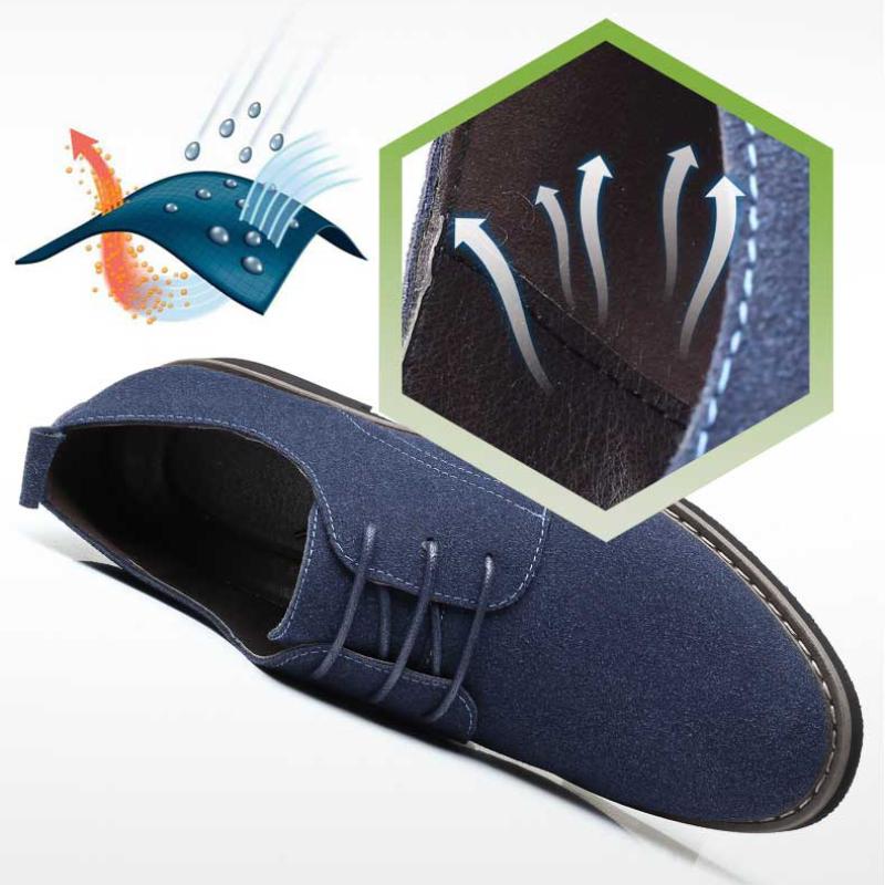 Plus Size 38-48 Men Casual Shoes Men's Suede Shoe Lace Up Blue Oxford Shoes for Men Flats Luxury Breathable Dress Shoes for Male