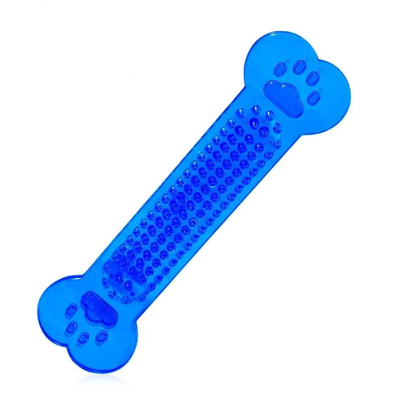 Dog Chewing Toys Durable Rubber Bone Puppy Teeth Cleaning Dental Care Multi Layered Textured Design Non Toxic Energy Release Mul