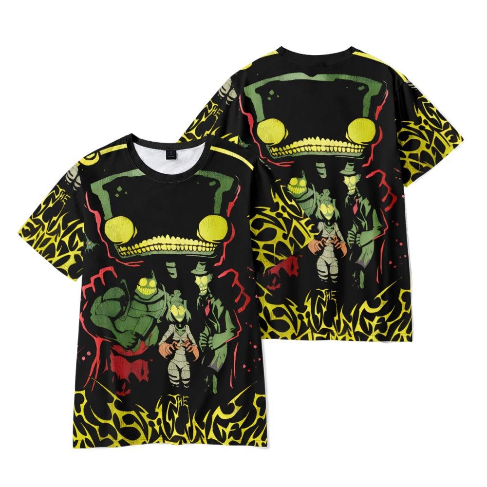 

Мода Мультяшные футболки The Gaslight District для женщин и мужчин Летняя одежда Фитнес Футболка с круглым вырезом для мужчин Большие мужские футболки Топы XS чёрный