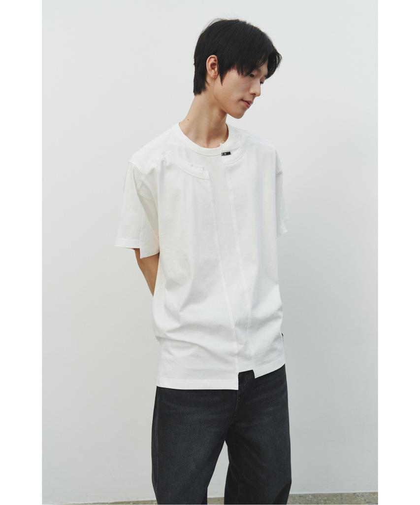 RECODE Garment Patchwork T-Shirt_Rktam25602Whx