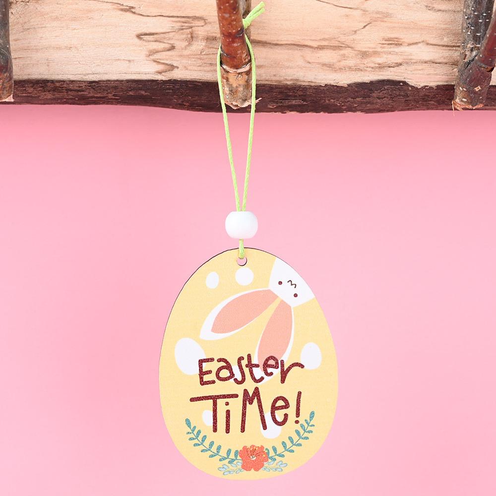 Easter Wooden Enchanting Hanging Decorations Including Cute Rabbit And Designs Chick