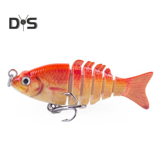 

5CM/2.5G многосочлененная рыболовная приманка с крючками, медленно тонущий, 6-секционный, свимбейт, бионическая жесткая искусственная приманка, аксессуары для пресноводной и соленой рыбалки 1