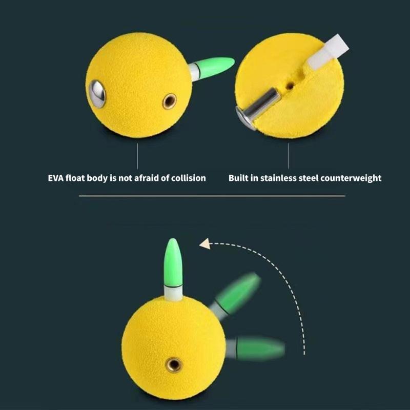 EVA Spherical Fish Float Fishing Float Bobbers Fishing Tackle Accessories Lighted Bobbers 28mm Diameter Buoyancy Float