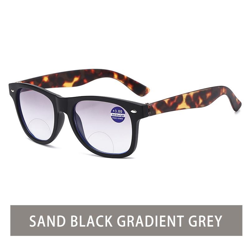 

Прогрессивные солнцезащитные очки для чтения по цвету Ретро Анти-синий свет Очки для пресбиопии Унисекс Прогрессивные очки для зрения вдаль и вблизи +3