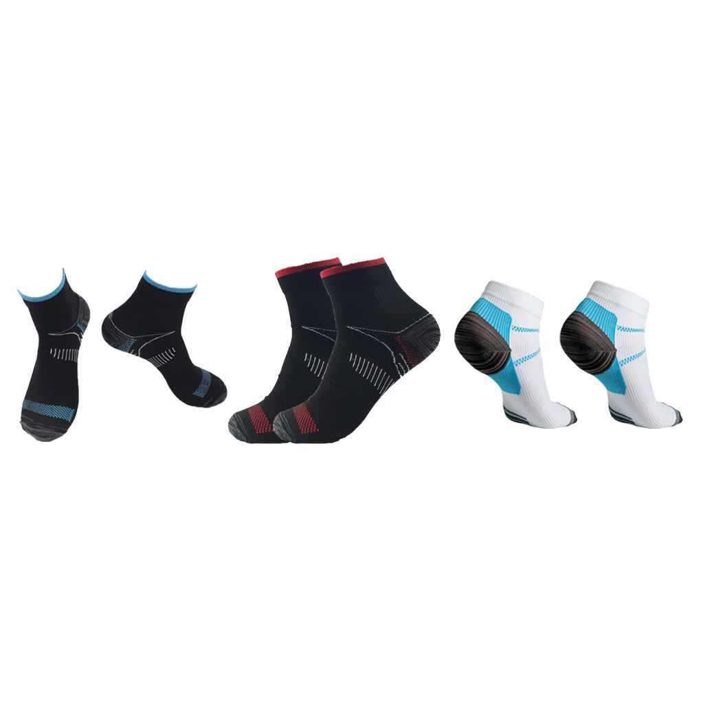 Foot Compression Socks Good Elasticity Plantar Fasciitis Heel Spurs Pain Knit Socks Stimulating Circulation Stockings