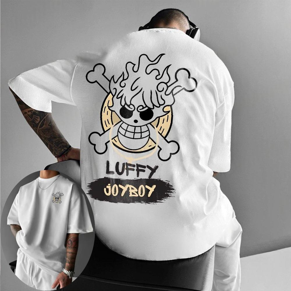 

Мужская футболка One Piece Monkey D. Луффи Лето Аниме Осень Мальчики и Дети Футболки Мода Нишевая Родительско-Детская Одежда S
