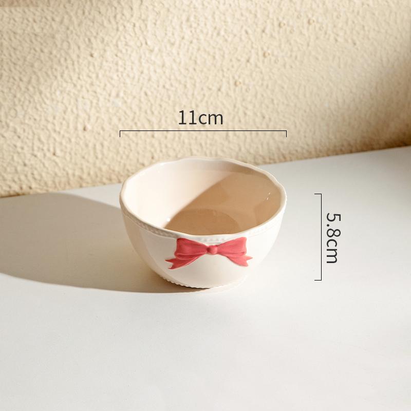 Sweet Modern Style Ceramic Plate Home Breakfast Delicious Yogurt Bowl High End Restaurant Fruit Salad Plates Exquisite Tableware