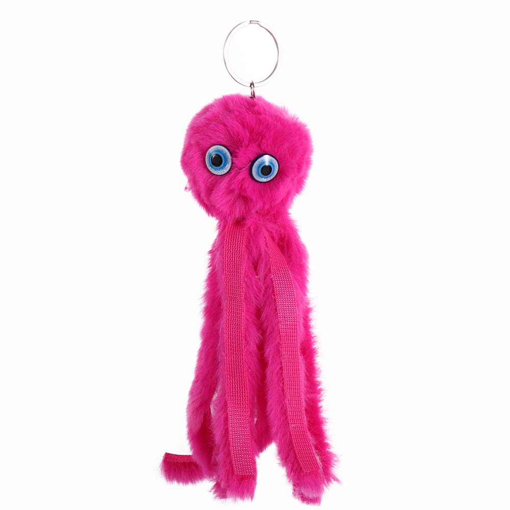 

1PCS 18CM Kawaii Plush Octopus Key Chain Cartoon Creative Lady Backpack Pendant Female Cute Stuffed Keychain Bag Keyring рожевий червоний колір