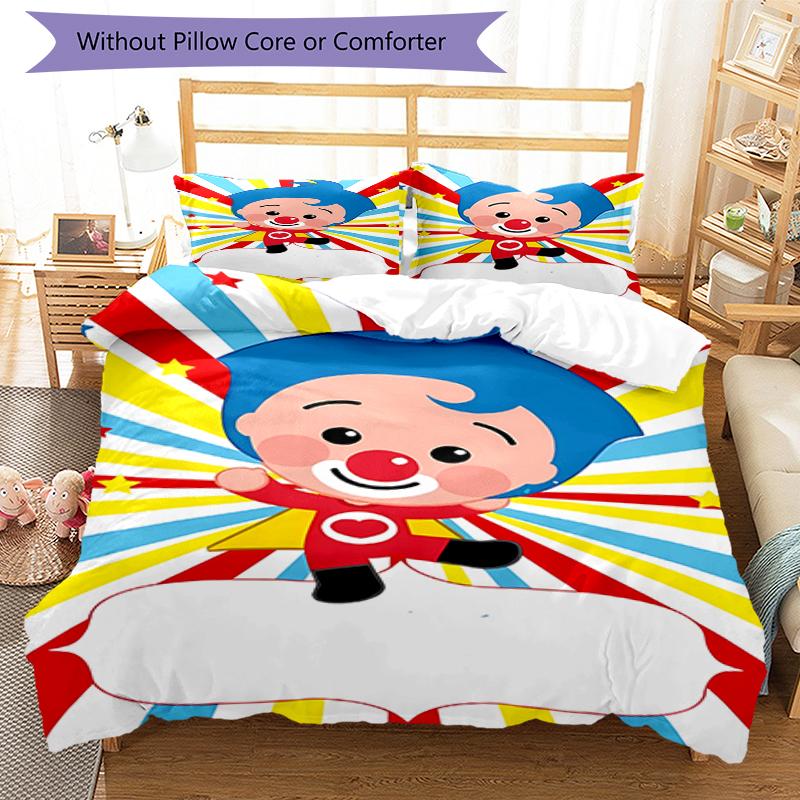 3pcs Plim Plim Bedding Set Duvet Cover Closure Includes 1 Duvet Cover & 2 Pillowcases, Soft and Comfortable for All Seasons.