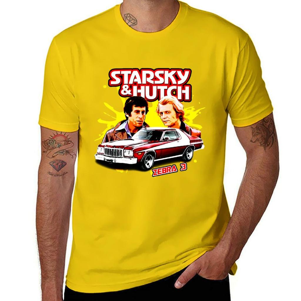 Starsky och Hutch TV-serie T-shirt sommartopp vintagekläder för män