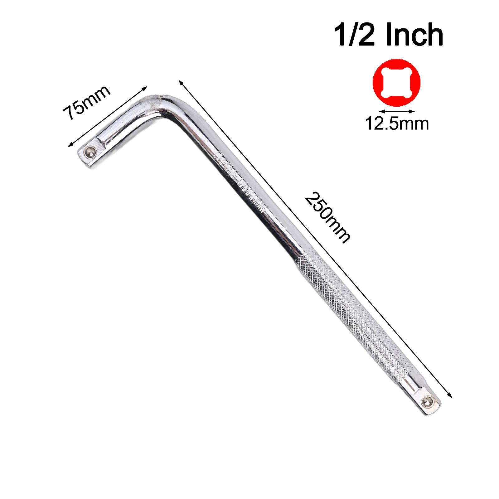

1/2 10Inch(250mm) Extension Socket Wrench 1/2Inch Drive 1/4Inch Drive Anti-slip Knurl Handle Grease-resistant Handle China Mainland