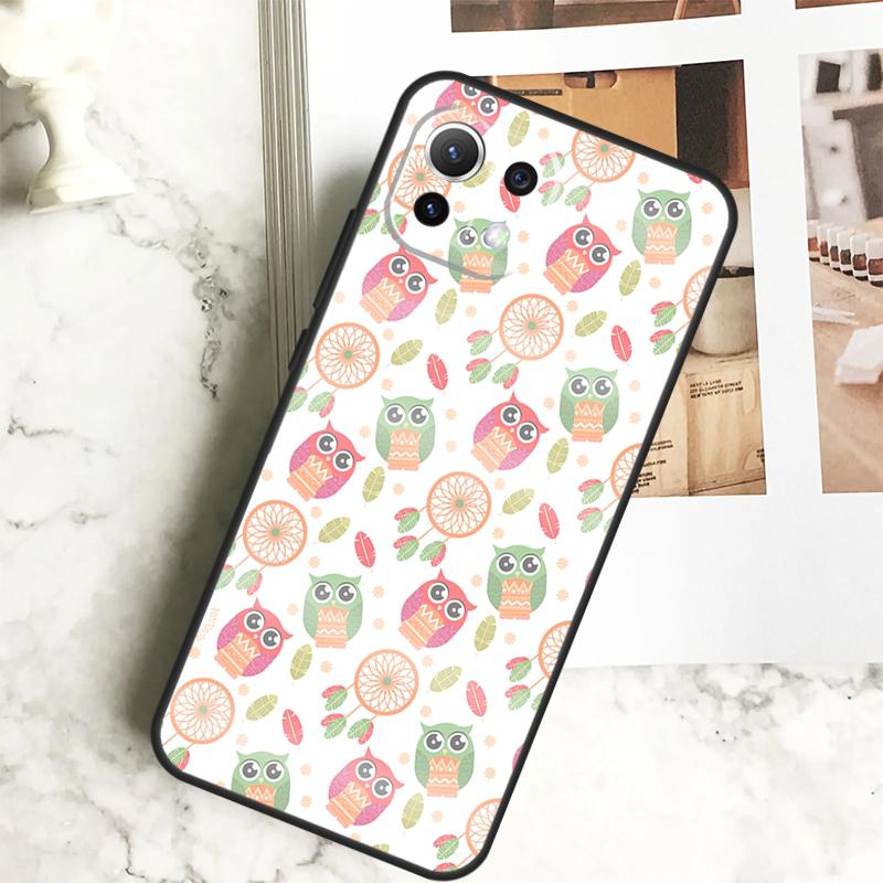 Eulenmuster Hülle für POCO M6 Pro F3 F5 M5s X3 X5 X6 Pro Xiaomi 14 13 Ultra 11T 12T 13T Pro 12 Lite Cover