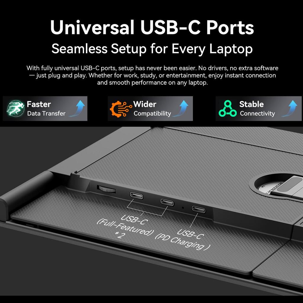 Blackview DCM6 14palcový monitor s duální obrazovkou, prodlužovač obrazovky notebooku, USB-C FHD 1080P přenosný monitor, IPS 60Hz externí monitor