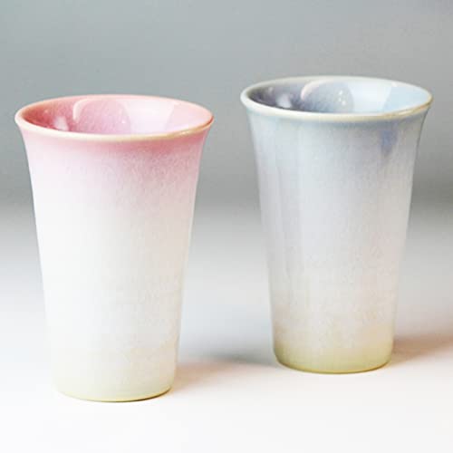Japanese Tosai Tsubakihide Kiln Buds Free Cup Pair