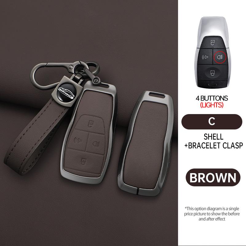 Suede Car Key Case Cover For Baic Beijing X7 Bj40 Senova D50 D70 X55 X65 Eu5 Eu7 Car Key Protector Keychain Accessories