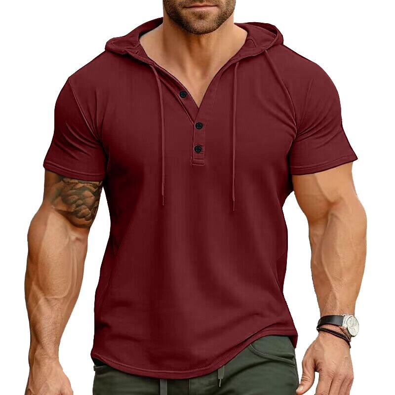 Men's Sportswear: Short-Sleeve T-Shirt, Hoodie, and American Henley Top