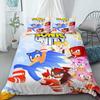 Sonic Cartoon Duvet Cover For Kids, Cool Anime Bedding Set, Duvet Cover With 2 Pillowcases, Bedroom Decor, Kids And Teens