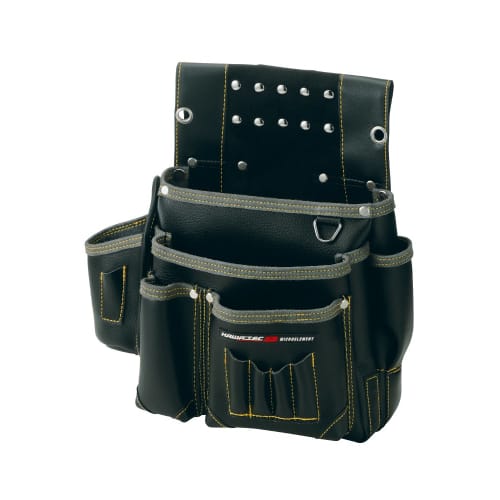 Prostar Temporary Frame Nail Bag with Ink Pot Holder, Large, KE-802B, Black