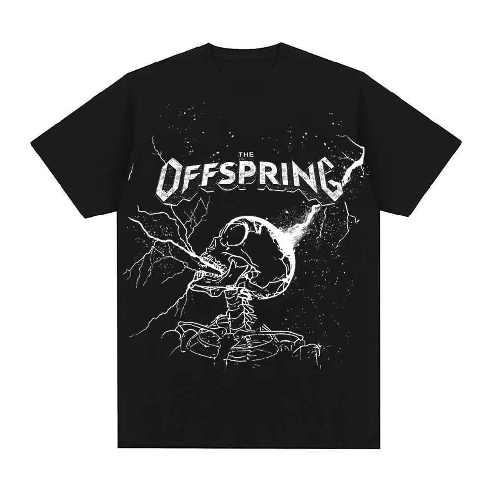 SUPERCHARGED Black Tee The Offspring band Grunge Sleeve 100%Cotton Summer Tee-shirt O-neck Clothing High Quality O-neck Tops