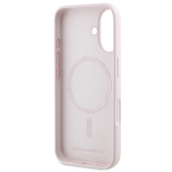 Karl Lagerfeld KLHMP16MSCMKCRHP iPhone 16 Plus 6.7" pink hardcase Silicone Karl&Choupette Ring MagSafe