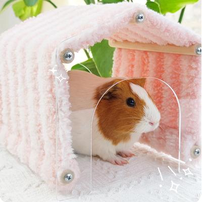 Hamster Tunnel Space-Saving Cage Decor Small Pet Habitat With Detachable Door For Hedgehog Chinchilla Hamster Chewing Resting