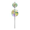 Reflective Windmill Pinwheels with Stakes for Garden Decor Bird Devices Deterrent Scare Birds Away from Yard Patio Farm