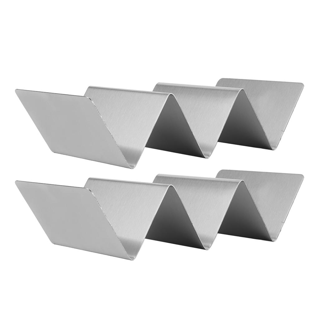 2PCS Stainless Steel Taco Pancake Stand Storage Rack Holders for Restaurant Hotel Home Kitchen UseType 3