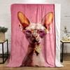 Stylish Sphynx Cat Blanket for All Seasons Blanket Lunch Break Throw Gift