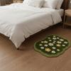 Thickened Moss Rug Absorbent Bedside Small Carpet Flower Pattern Bathroom Mat  Bedroom