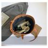 Vintage High Aesthetic Tote Bag New Large Capacity Printed Shoulder Handbag Retro Casual Faux Leather Commuter Purse