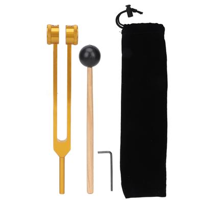 128HZ Tuning Fork Set for Healing Stress Relief Aluminum Alloy Medical Tuning Fork with Hammer for