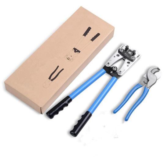 Wire Crimper Battery Cable Crimping Tool Cable Lug Crimper with Cable Cutter