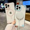 Luxury Transparent Magnetic For Magsafe Case For iPhone 16 15 11 12 13 14 Pro Max Plus Armor Shockproof Soft Silicone Cover