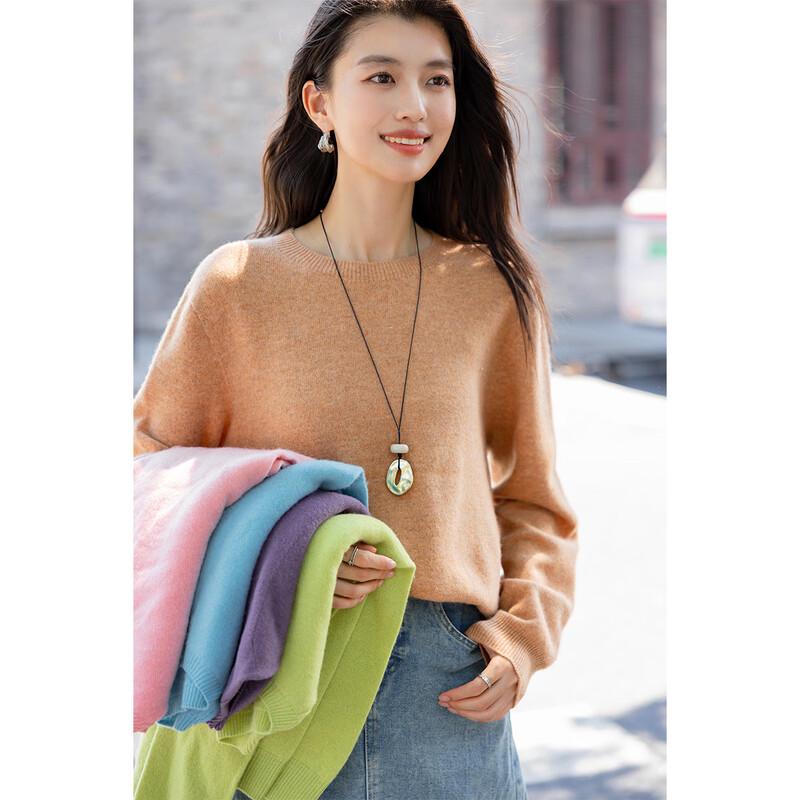 

Mokana Women s Versatile Basic Long Sleeve Wool Sweater One Size