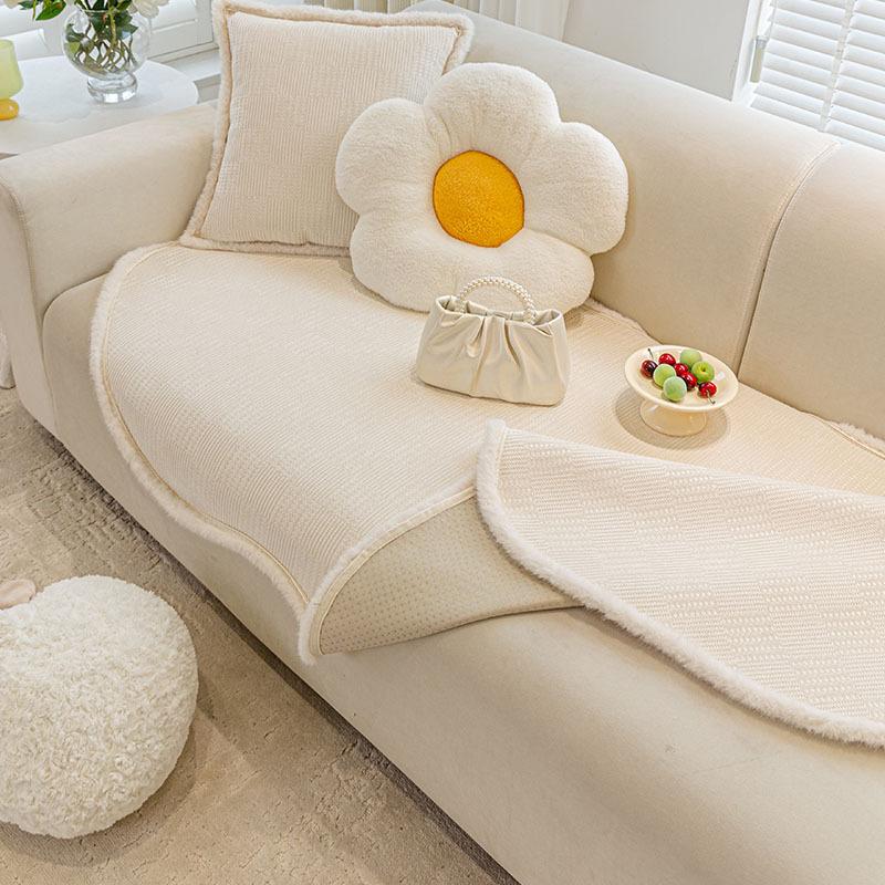 Cream Wind Special-Shaped Sofa Seat Cushion Universal In All Seasons Irregular Sofa Full Cover Summer New Non-Slip And Anti-Cat Scratch
