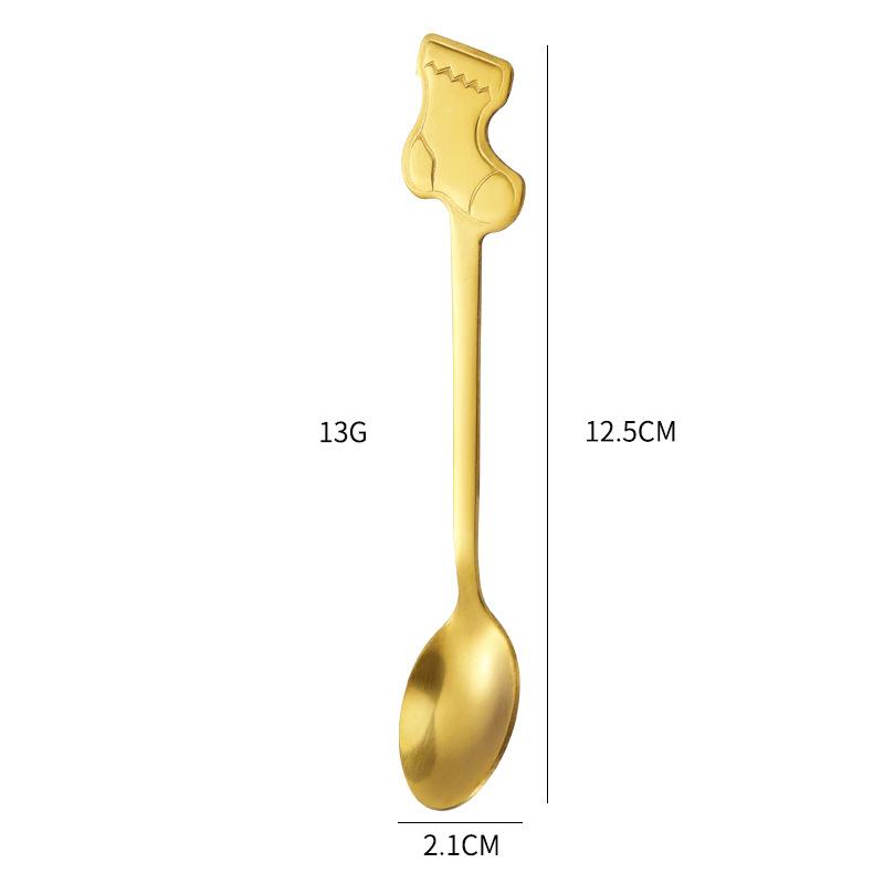 4PC New Year Spoon Fork Christmas Decorations Home Christmas Gifts Christmas Tableware Decorations Children's Gifts