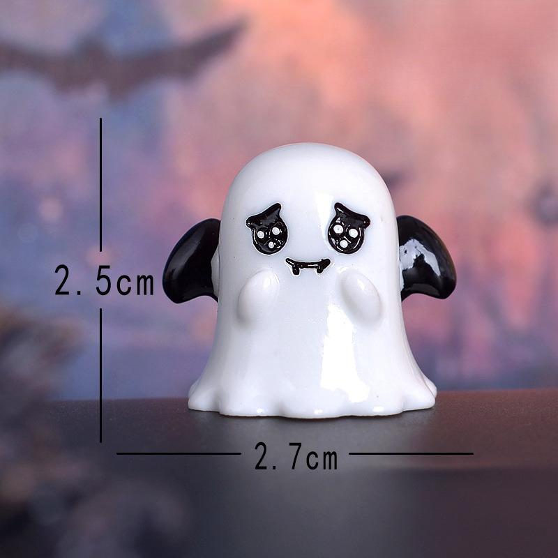 1pc Figurine Miniature Cartoon Pumpkin Ghost Micro Landscape Ornaments For Halloween Decorations Home Office Desk Room Decor